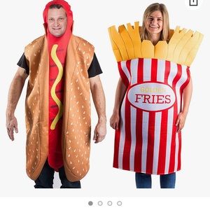 Hot dog and French fries couples costume